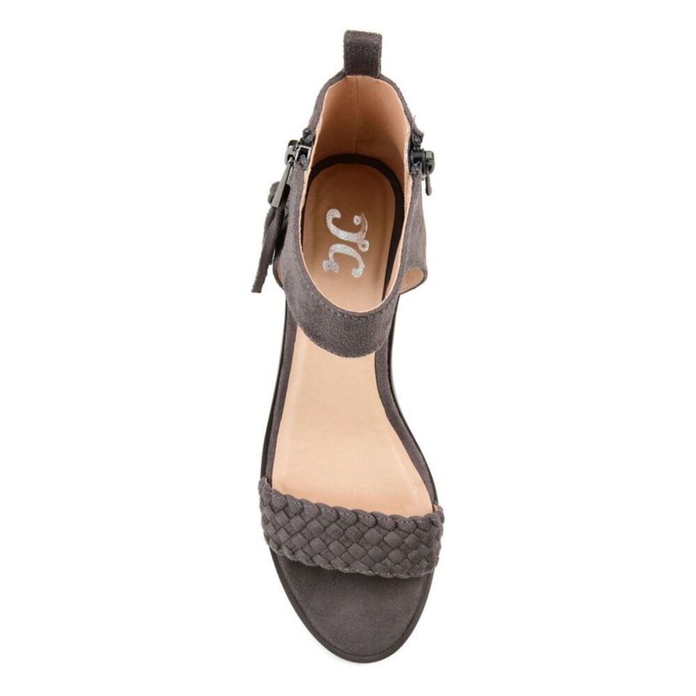 JOURNEE COLLECTION Womens Gray Toe Strap Tasseled Hunter Round Toe Sandals 9 M - Picture 3 of 4